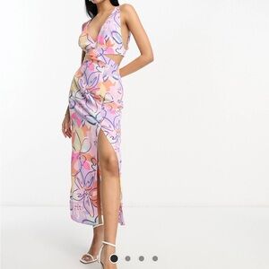 ASOS design halter cut out midi dress